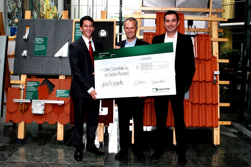 Resource Box Header Schletter and Strata Solar donating $100,000 each to a solar non-profit